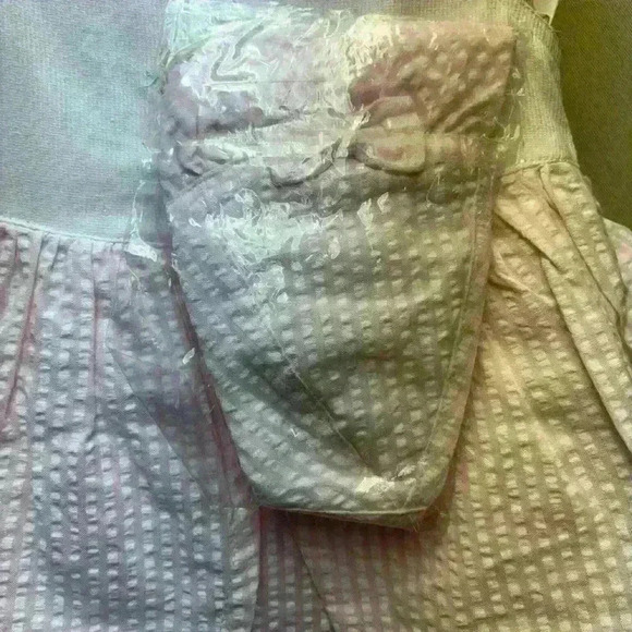 First Moments Vintage Strawberry Onesie stripped Pink and White Bottom Size 3-6 - Picture 4 of 5